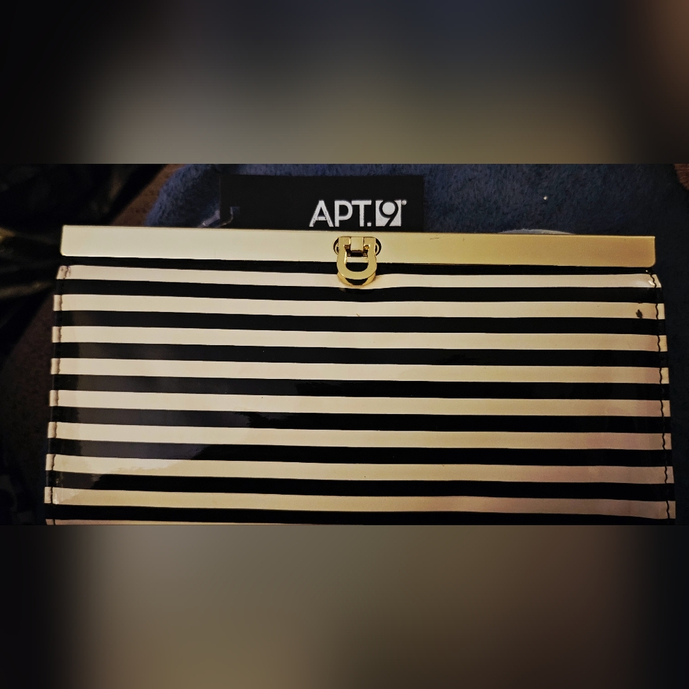 Apt. 9 Black and White Striped Wallet